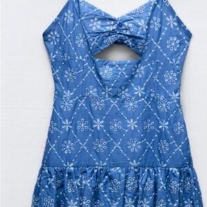 Zara Blue Floral Mini Dress